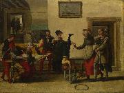 The Brunswick Monogrammist Itinerant Entertainers in a Brothel France oil painting artist
